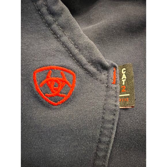Ariat FR  (flame resistant) Full Zip navy hoodie LG - Picture 4 of 13